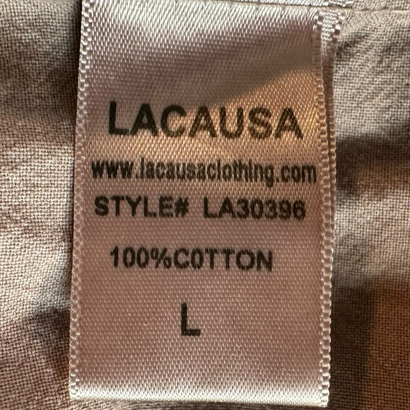 Lacausa Sappho Midi Dress Mushroom Size Large Neutral Cottage Prairie Ethereal - Picture 12 of 15